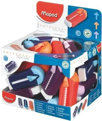 Zdjęcie produktu dla Plastikowa gumka Maped Universal Gom Stick, opakowanie 20 szt