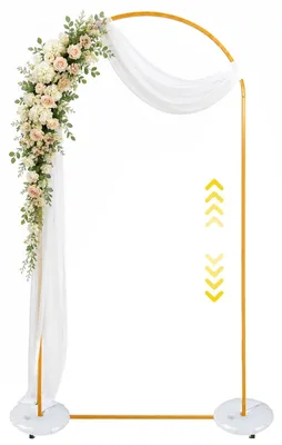 Metallbogen 2,2 m, gold, höhenverstellbar, für Hochzeiten & Partys