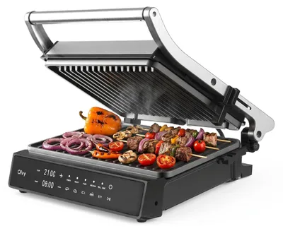 Kontaktgrill 5 Programme 2000 W digital antihaftbeschichtet Edelstahl