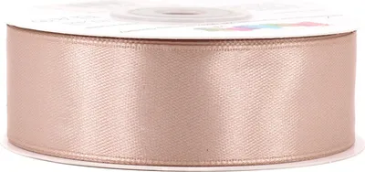 Produktbild von Satinband 25mm x 25m Rolle Sand Beige