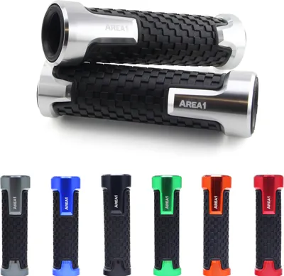Produktbild von Area1 universal Motorrad Griffe Motorroller Lenkergriffe Griffgummis 2 Stück 1x 22mm + 1x 24-25mm (7/8 / 1 Zoll) kompatibel mit BMW Honda (11-CH)