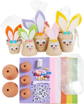 Produktbild von VBS Bastelset "Tontopf-Hasen", 5er-Set