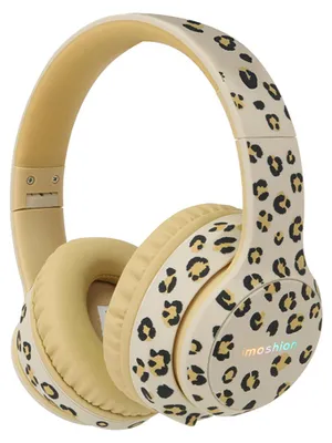 Productafbeelding van imoshion Special Edition - Draadloze Kinderkoptelefoon met Panterprint LED Light - Decibelbegrenzer - Met AUX kabel - Leopard