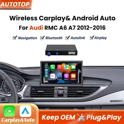 Obrázek produktu pro Autorádio s bezdrátovým CarPlay a Android Auto - Bluetooth 5.0 - GPS navigace - podpora originální kamery