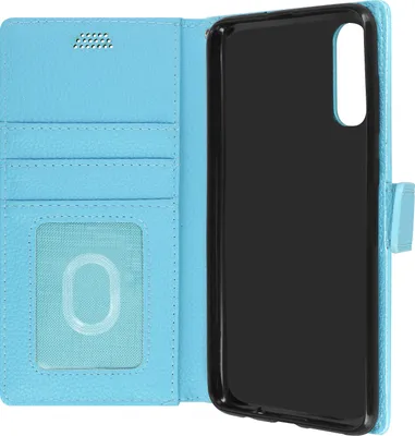 Produktbild von Samsung Galaxy A70 Flip-Cover mit Kartenfächern & Standfunktion – Blau