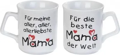 Produktbild von Tasse mit Print für meine allerliebste Mama weiß 57283