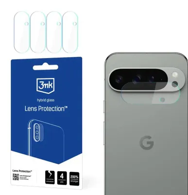 Zdjęcie produktu dla 3mk Lens Protection - Szkło na obiektyw aparatu Google Pixel 9 (4 zestawy)