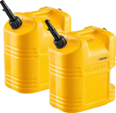 Produktbild von VEVOR Kraftstoffkanister 2er-Pack 19 L, Benzinkanister mit Ausguss & klarer Skala, max. Durchflussrate 15 L/min, Flüssigkeitsbehälter für die meisten Autos, Motorräder, SUVs, ATVs & UTVs, gelb