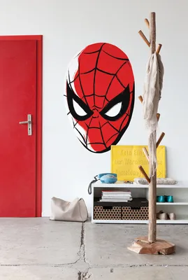 Produktbild von Selbstklebende Vlies Fototapete/Wandtattoo - Spider-Man Headshot  - Größe 125 x 125 cm