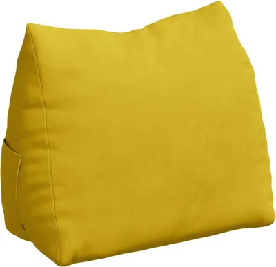Obrázok produktu pre vidaXL Zadný vankúš žltý 45 x 20 x 35 cm manšestrová látka