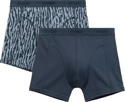 Produktbild von Lange Boxershorts Atlantic aus 95% Baumwolle grau und blau XL