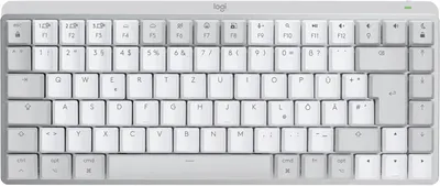 Produktbild von Logitech Master Series MX Mechanical Mini for Mac - Tastatur - hinterleuchtet - kabellos - Bluetooth LE - QWERTZ - Deutsch - Tastenschalter: Tactile Quiet - Pale Gray