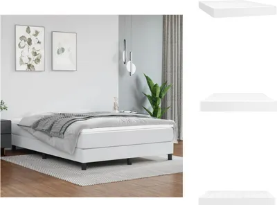 Image de vidaXL Matelas à ressorts ensachés Blanc 140x200x20 cm Similicuir - Matelas