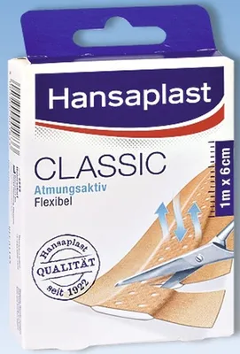 Produktbild von Pflaster Classic 1mx6cm Packung mit 10 Stück