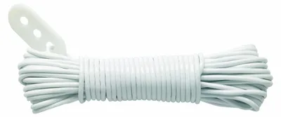 Wäscheleine PP mit Spanner Ø 2,6 mm, 20 m, weiß