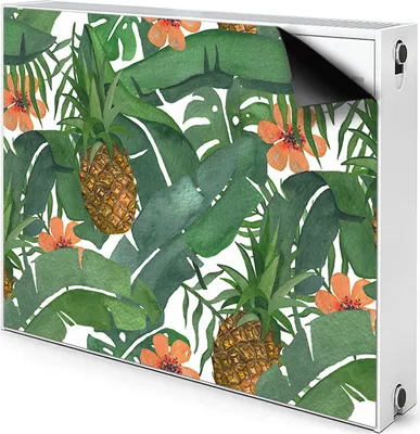 Produktbild von Magnet Heizung Verkleidung Abdeckung Heizung Heizkörperabdeckung 110x60 cm  - Tropisch, Ananas