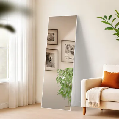 Produktbild von CLP Spiegel Benicia Standspiegel und Wandspiegel in einem weiß matt Größe 150x50 cm