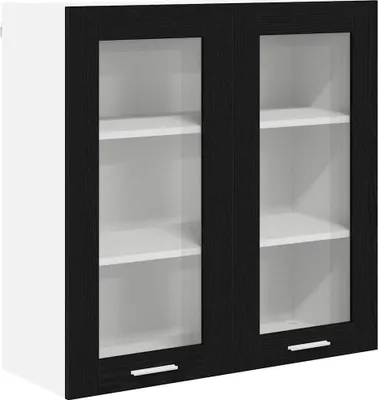 Produktbild von Hängeschrank Schwarz Eichen-Optik 80 x 31 x 80 cm Holzwerkstoff