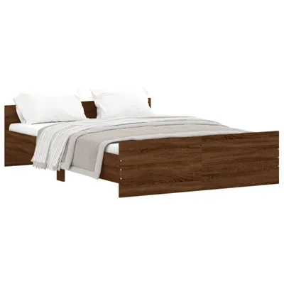 Obrázok produktu pre vidaXL Rám postele s čelom a nohami hnedý dubový vzhľad 140x190 cm