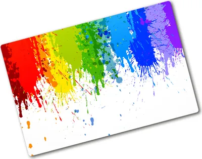 Produktbild von Tulup Glas Herdabdeckplatte - 80x52 cm - Glaskeramikkochfeld-Abdeckung Spritzschutz Glasabdeckplatte - Einteilig - Kunst: Modern & Klassisch - Regenbogenflecken - Mehrfarbig