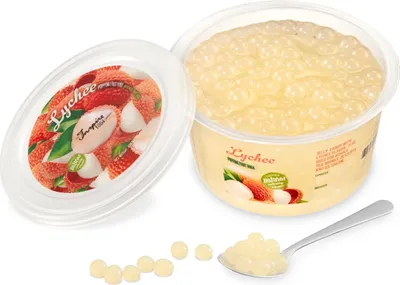 Produktbild von INSPIRE FOOD Litschi Bubble Tea Perlen - Vegan, Glutenfrei, 450g