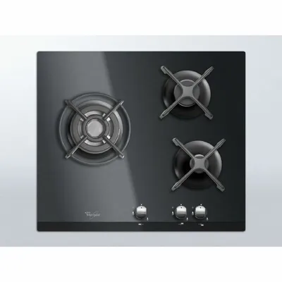 Produktbild von Whirlpool AKT 404/NB, Schwarz, Integriert, Gaskochfeld, Glas, 3 Zone(n), 3 Zone(n)