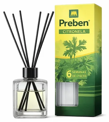 Produktbild von Mikado Citronella, Raumduft und Insektenschutzmittel, 90 ml - Massó