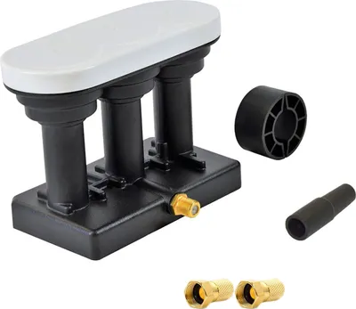 Produktbild von PremiumX PXMB-TR Triple Monoblock Single Astra 19,2° Eutelsat 16° Hotbird 13° Sat Empfang 1x Gummitülle 2x F-Stecker