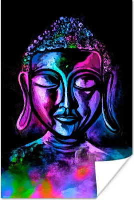 Produktbild von MuchoWow® Poster Buddha - Malen - Meditation 60x90 cm - Wanddekoration
