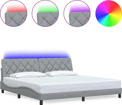 Immagine prodotto di Giroletto con LED senza Materasso 200x200 cm Tessuto