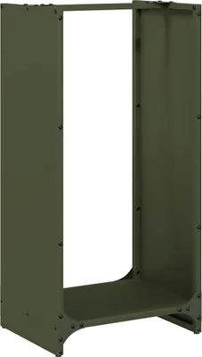 Zdjęcie produktu dla vidaXL Stojak na drewno opałowe oliwkowozielony 40x30x80 cm Stal walcowana na zimno