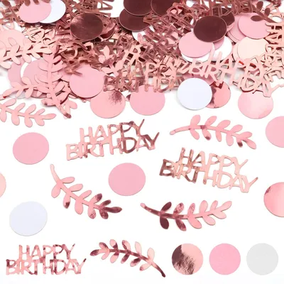 Productafbeelding van 200 Stuks Roze Confetti voor Verjaardagsdecoratie