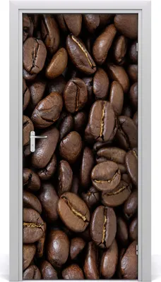 Produktbild von Tulup Türaufkleber 95x205 cm Dekorative Aufkleber Selbstklebend Wasserdichte Tapete Abnehmbar Schlafzimmer Wohnzimmer Wohnkultur - Kaffeebohnen