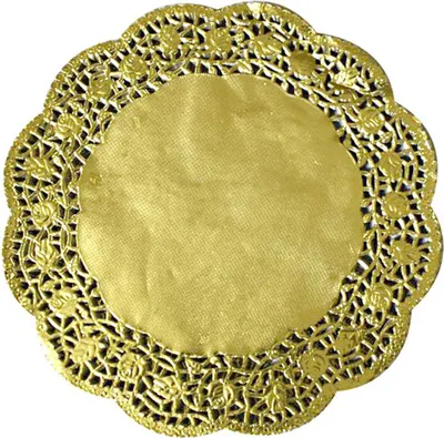 Produktbild von Tortenspitzen rund 27 cm 100 Stück gold