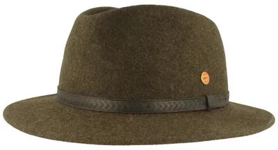 Mayser rollbarer Outdoor-Filzhut aus Wolle Plus mit Lederband in grün
