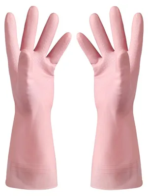 Produktbild von 1 Paar Spülhandschuhe, ultraweich, schützen die Hände, wasserdicht, Latexhandschuhe für den täglichen Gebrauch