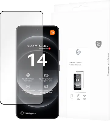Produktbild von Schutzfolie Xiaomi 14 Ultra - Panzerglas - Cazy - Schwarz