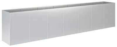 Imagen del producto de vidaXL Maceta para jardín, color plateado, 280 x 40 x 60 cm, acero galvanizado