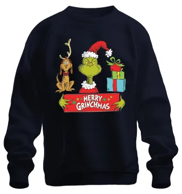 Produktbild von Merry Grinchmas Grinch Max Rentier Geschenk Weihnachten Sweatshirt Pullover, Navy, S