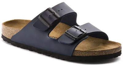 Produktbild von Birkenstock Arizona Damen-Pantoletten in Blau – schmale Weite