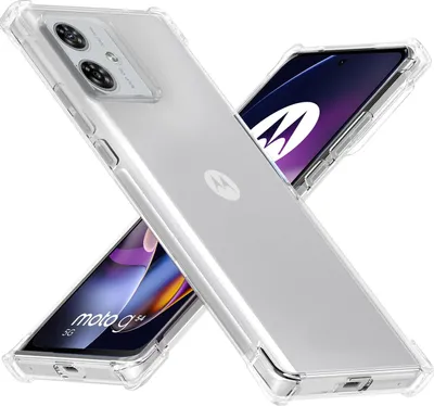 Obrázek produktu pro Pouzdro pro Motorola Moto G54 Měkké průhledné pouzdro na mobilní telefon se zesílenými rohy Bumper Protective Cover