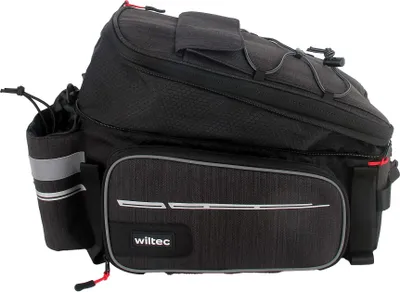 Obrázek produktu pro Wiltec brašna na nosič na kolo černá, nosič na kolo s úložným prostorem až 20 litrů, voděodolná brašna na kolo, brašna na nosič snadná manipulace