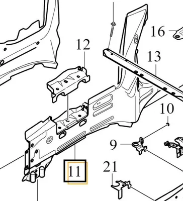 Obrázok produktu pre VOLVO S60 V60 S90 V90 XC60 II Vystuženie pravého predného pomocného rámu OE 32377173