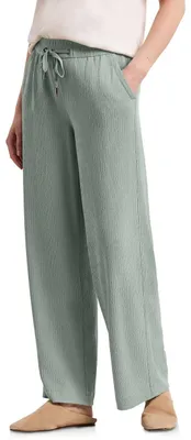 Produktbild von Street One High Waist Wide Leg Hose im Casual Fit Dark Mint Green 46