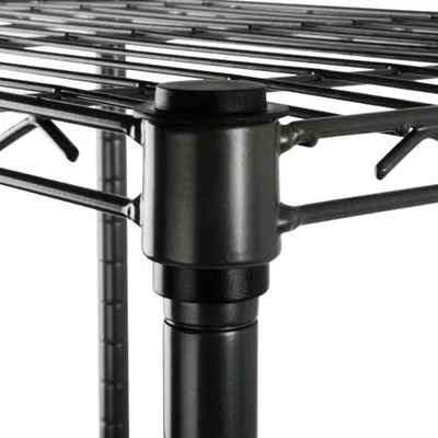 Produktbild von Metallregal Rocky | pulverbeschichtet schwarz | 5 Böden | 55x35x140cm