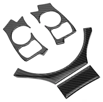 Image de Lot de 4 caches de volant en fibre de carbone pour la rénovation de votre voiture, compatibles avec les modèles LEXUS IS250, IS300 et IS350 de 2014 à 2018 (type B)