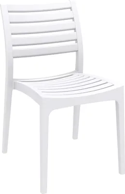 Produktbild von In And OutdoorMatch Klassischer Stuhl Streifen Dorcas - Mit Rückenlehne - Wohnzimmer oder Messe - Weiß - Sitzhöhe 45cm