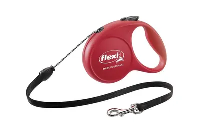 Produktbild von Flexi Hundeleine 5m Rot Größe M Classic Basic Seil Leine Hunde Automatikleine