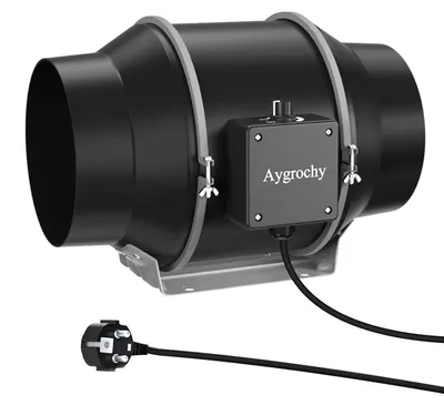 Immagine prodotto di Estrattore d'aria - Ventilatore a condotto 125 mm - 416 m³/h - Motore EC - Regolatore di velocità - Per cantine, garage e serre
