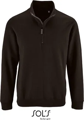 Image de SOLs 02088 | Sweat à col haut zippé pour homme Stan - Couleur : Noir - Taille : XL